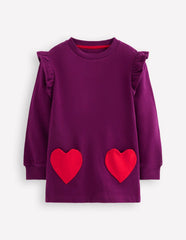 Heart Pocket Tunic-Deep Wisteria Hearts / Boden us