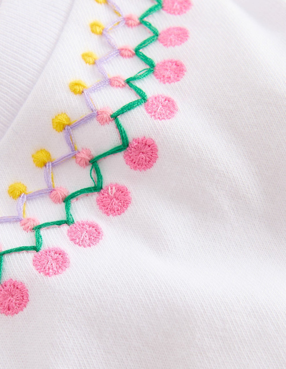 Relaxed Embroidered T-shirt-White / Boden Sale