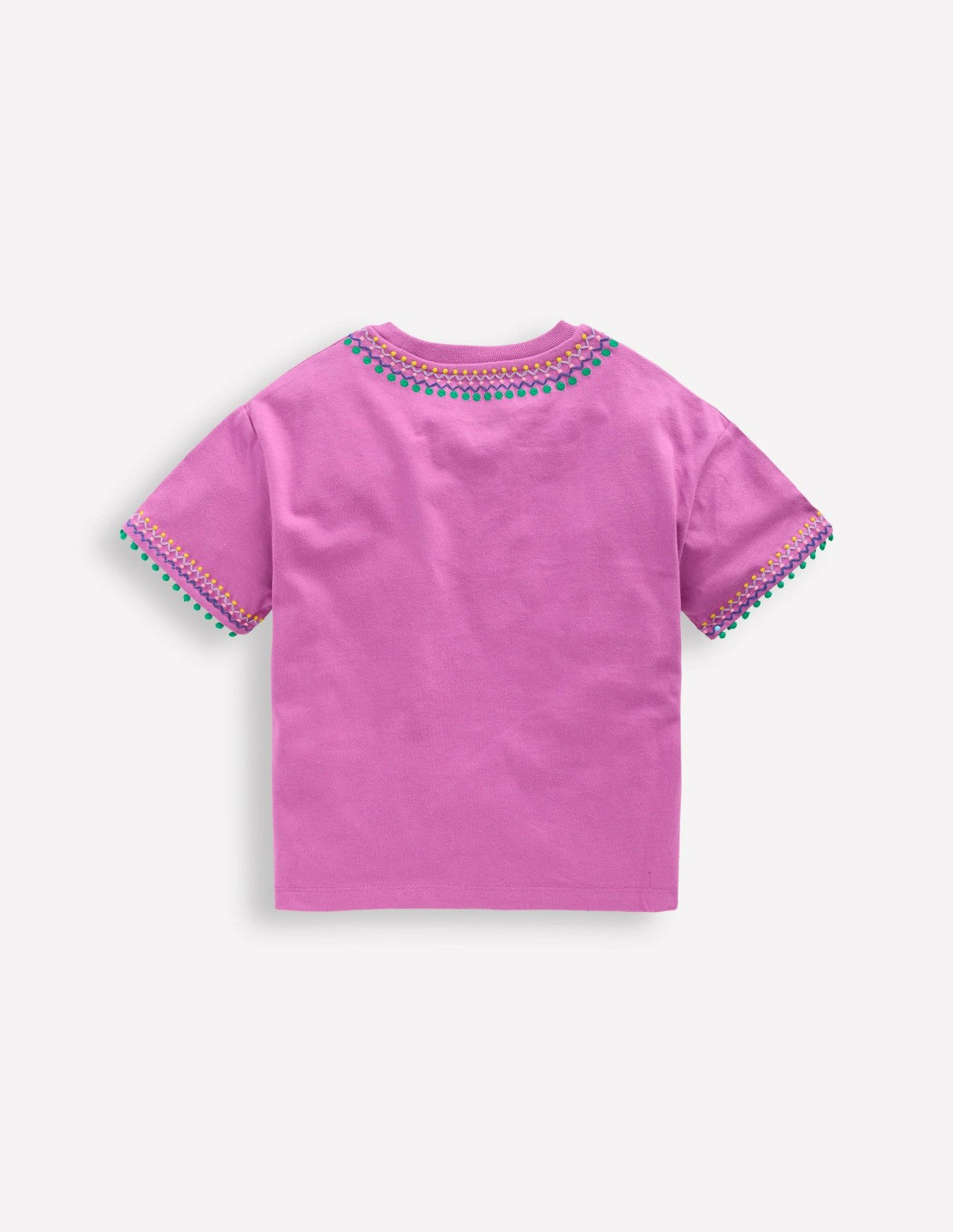 Relaxed Embroidered T-shirt-Radiant Orchid / Boden Online