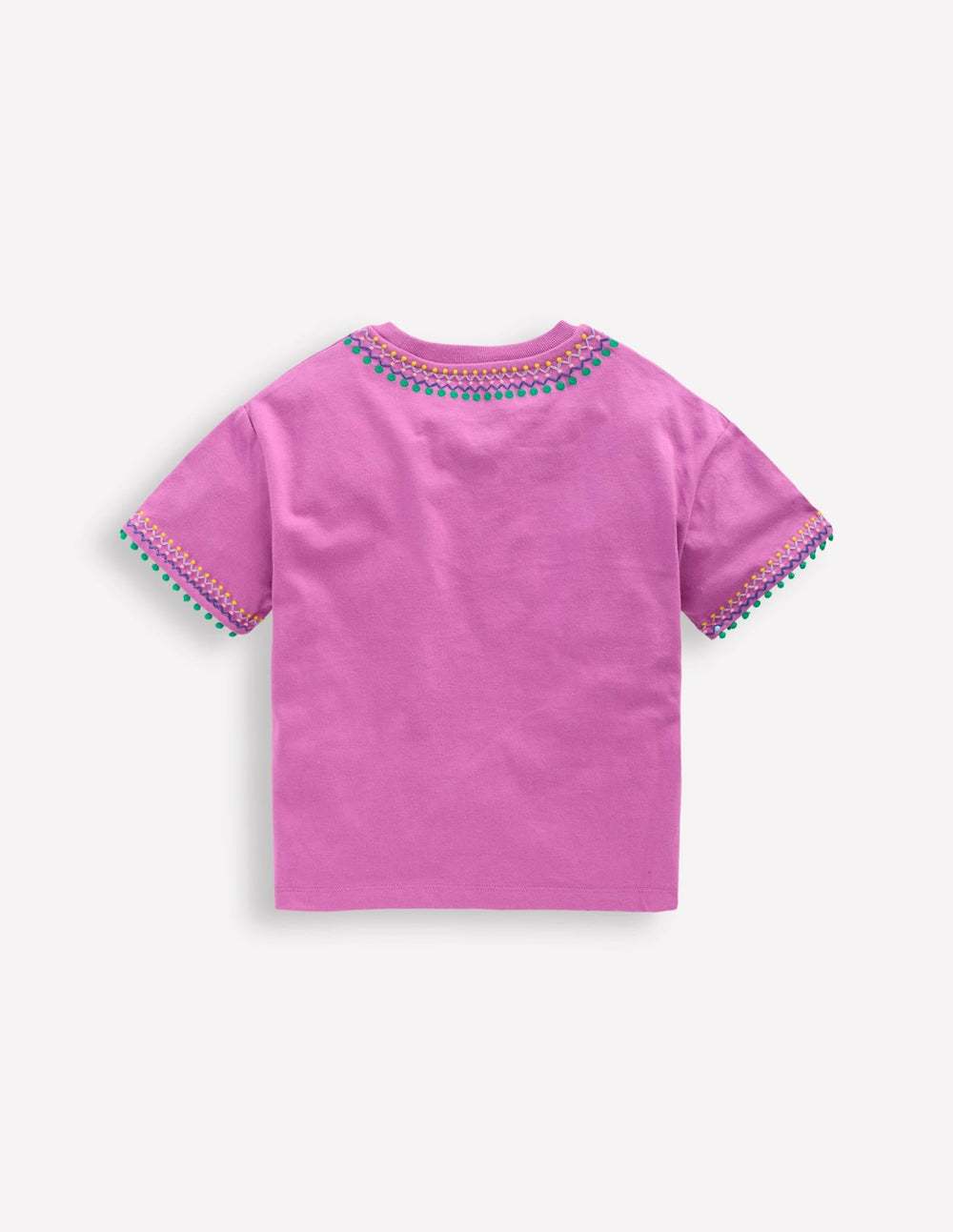 Relaxed Embroidered T-shirt-Radiant Orchid / Boden Online