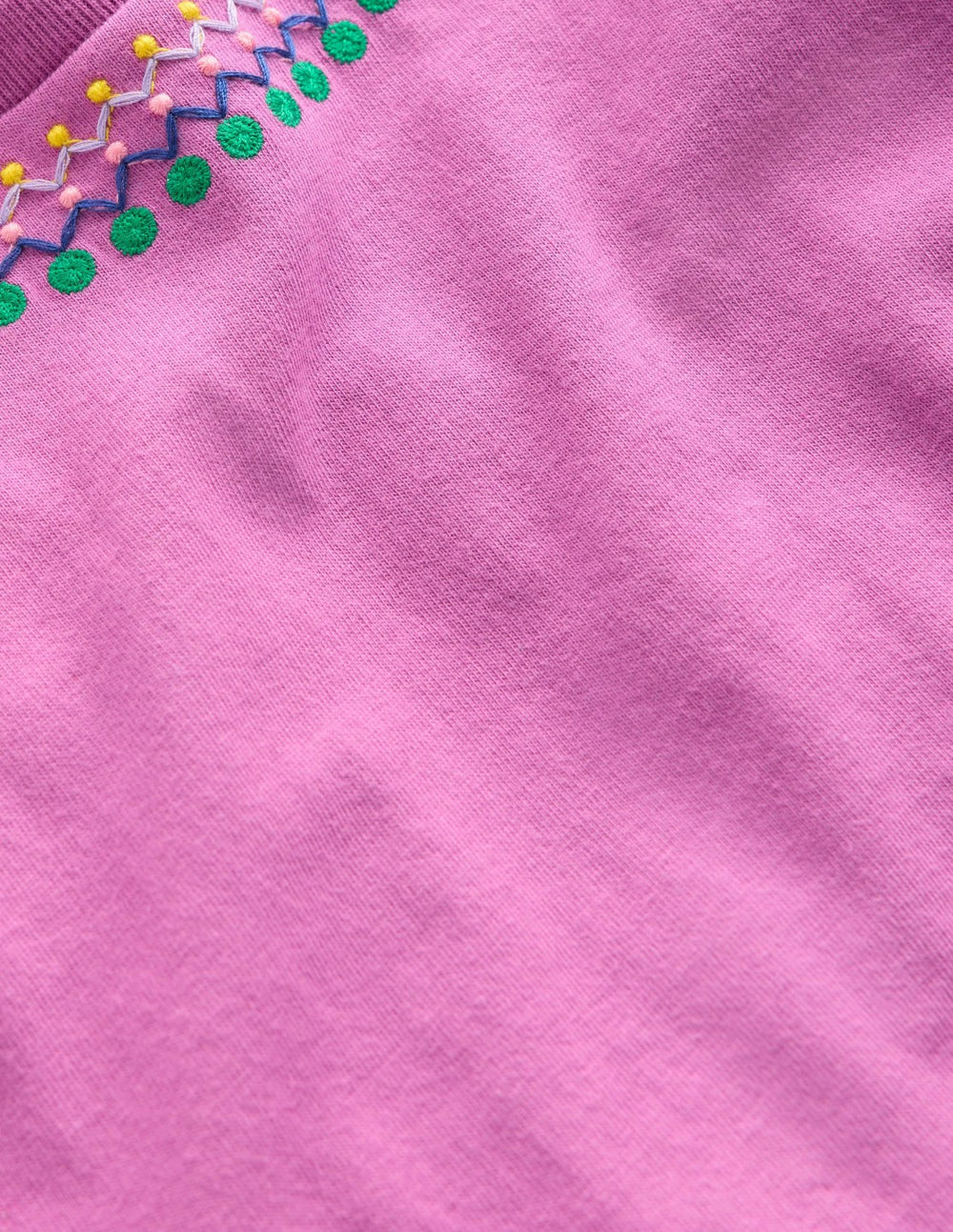 Relaxed Embroidered T-shirt-Radiant Orchid / Boden Online