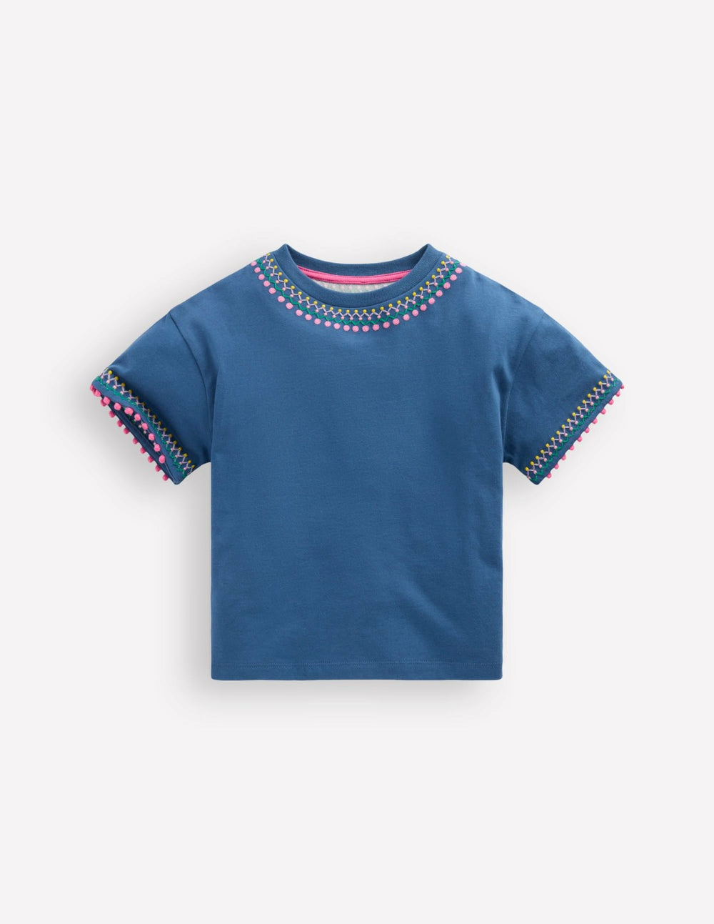 Relaxed Embroidered T-shirt-Navy / Boden On sale