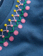 Relaxed Embroidered T-shirt-Navy / Boden On sale