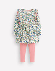 Ribbed Tunic Set-Soft Ivory Floral / Boden us
