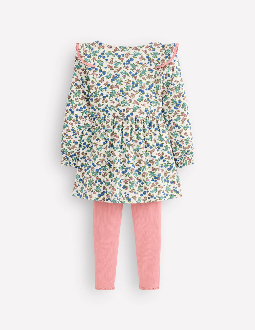 Ribbed Tunic Set-Soft Ivory Floral / Boden us