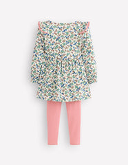 Ribbed Tunic Set-Soft Ivory Floral / Boden us