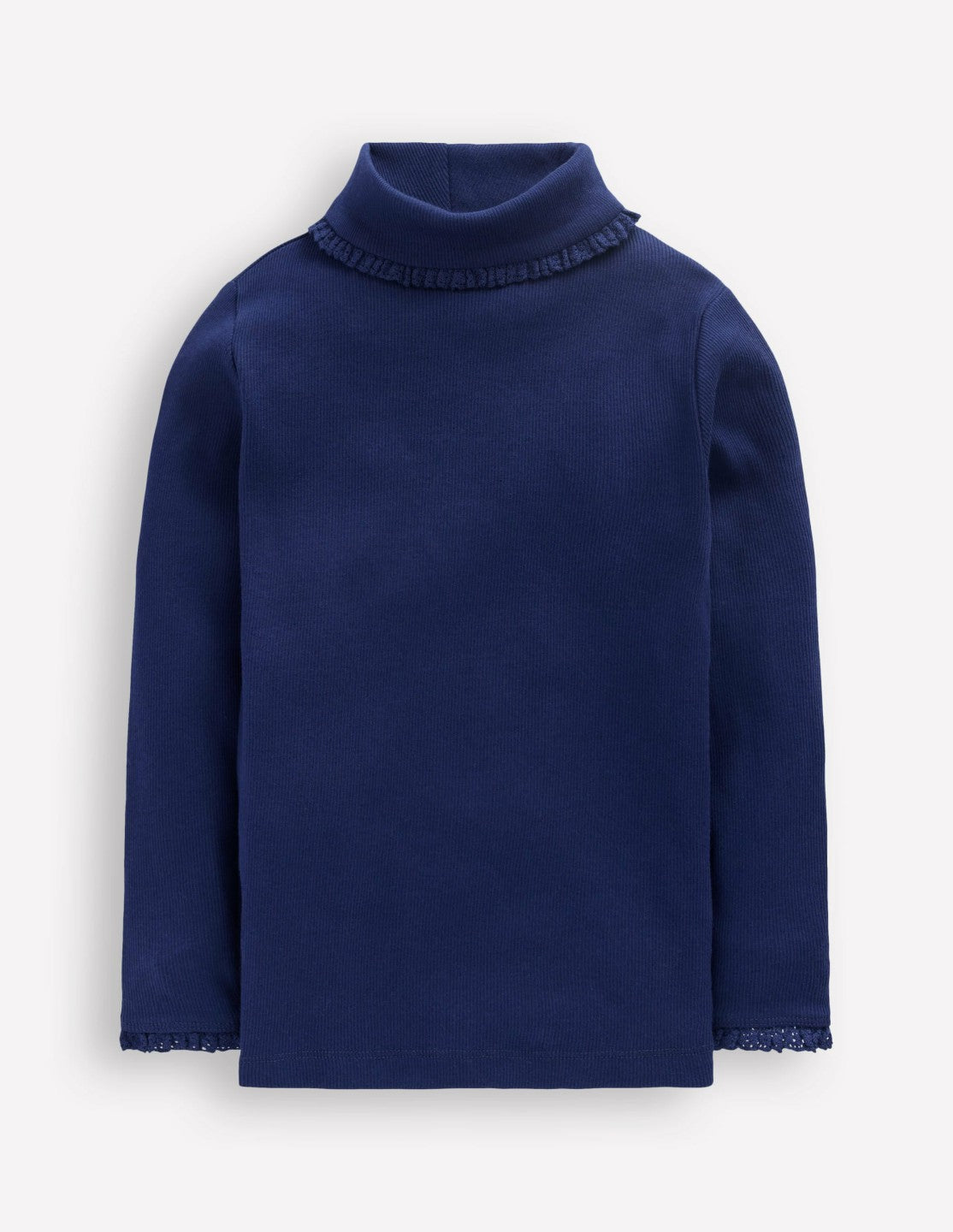 Ribbed Roll Neck Top-College Navy / Boden Sale