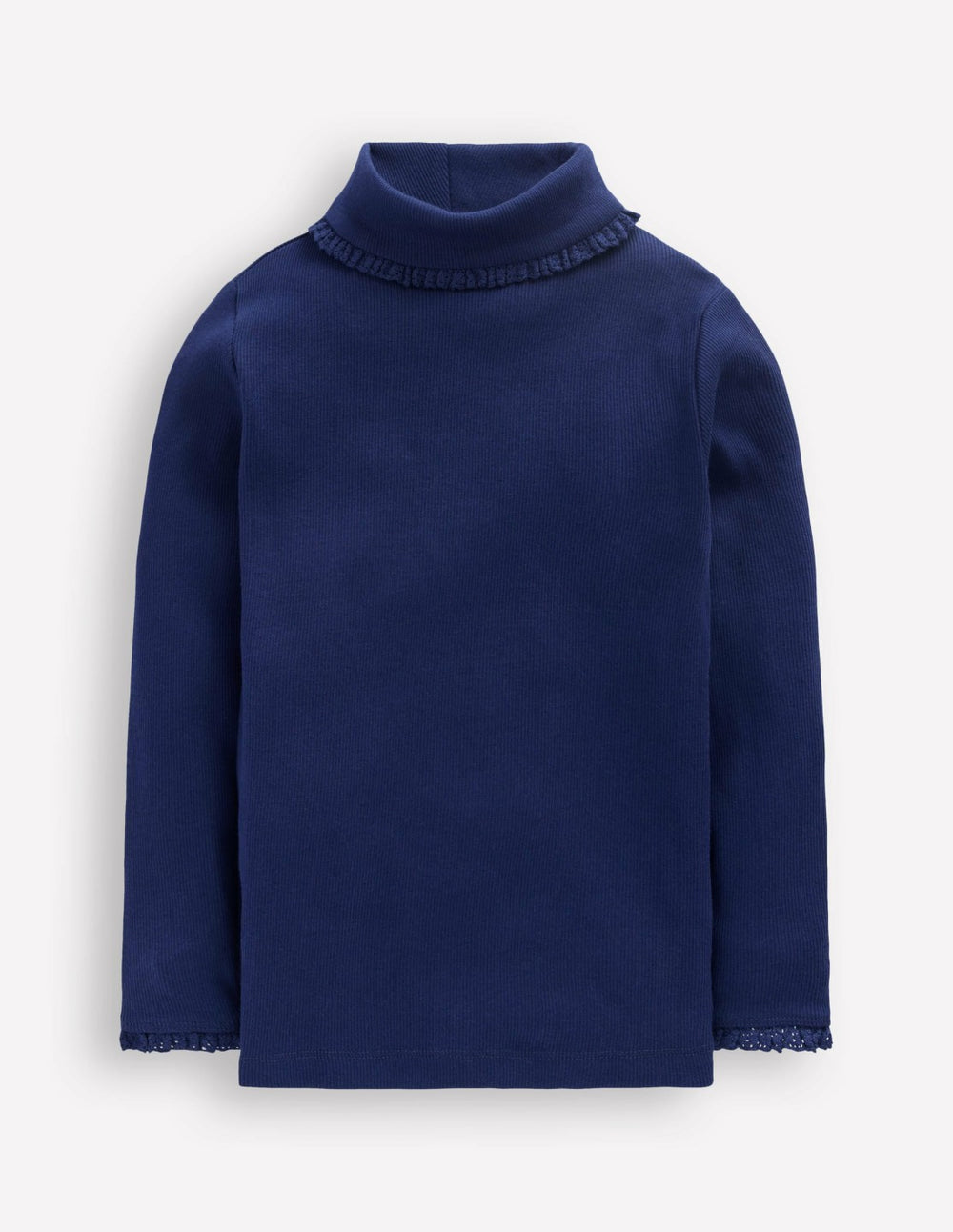 Ribbed Roll Neck Top-College Navy / Boden Sale
