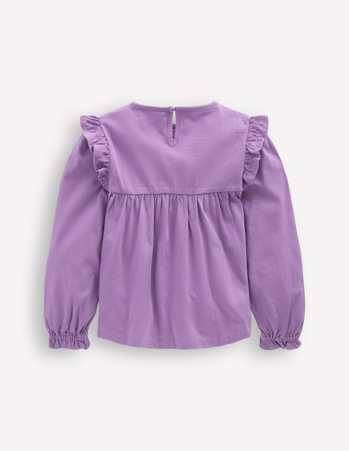 Embroidered Jersey Yoke Top-Aster Purple Embroidery / Boden Discount