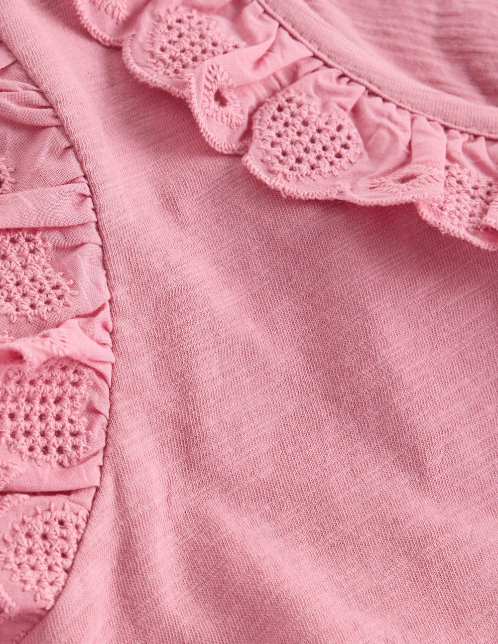 Broderie Heart Trim Top-Pink Haze / Boden On sale