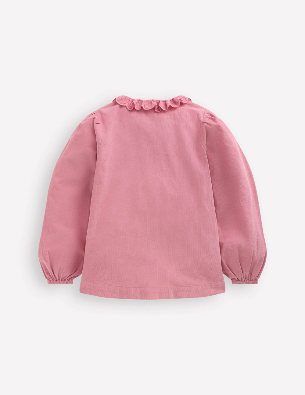 Scalloped Collar Smocked Shirt-Pink Cord / Boden Online