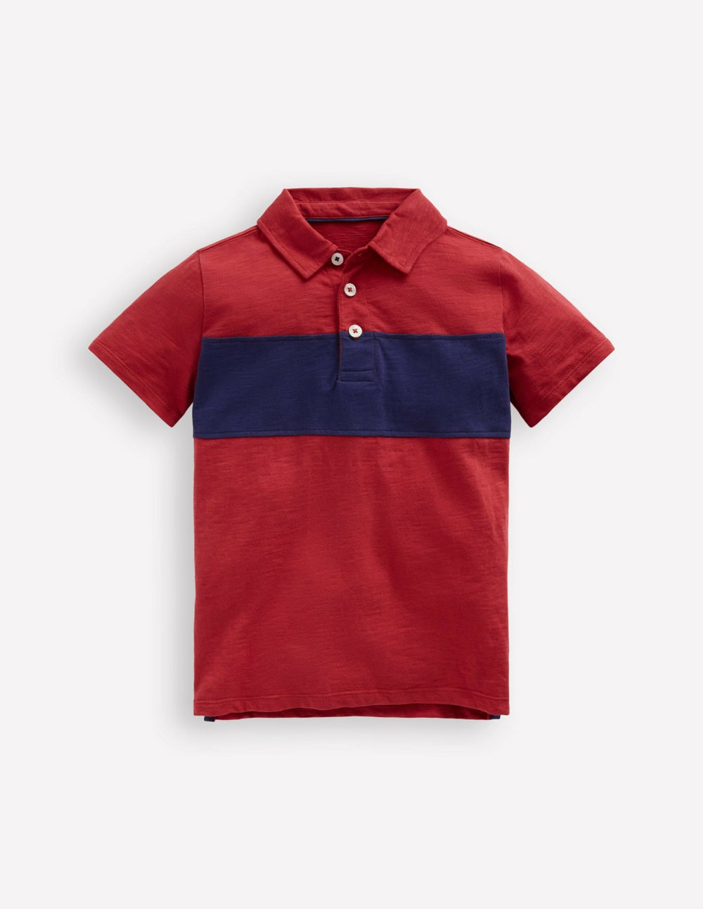 Slub Polo Shirt-Jam Red / College Navy / Boden On sale