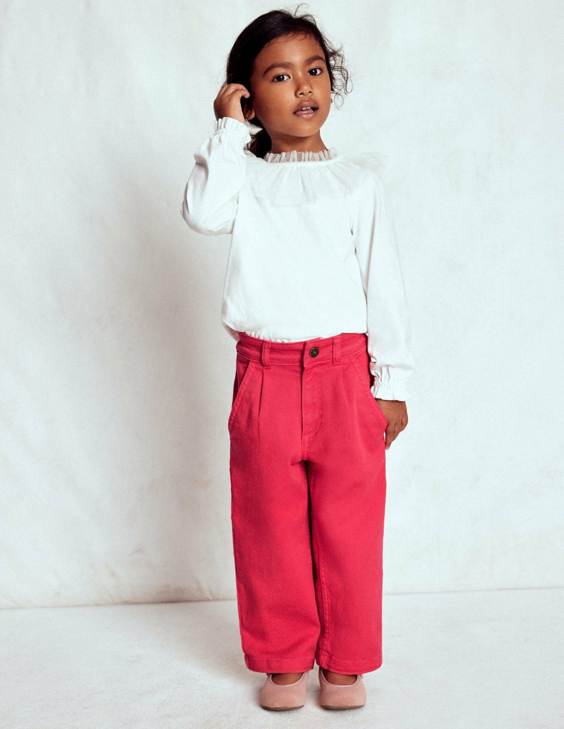 Pleat Jeans-Raspberry Pink / Boden Online