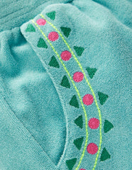 Straight Towelling Pants-Blue Embroidery / Boden Outlet