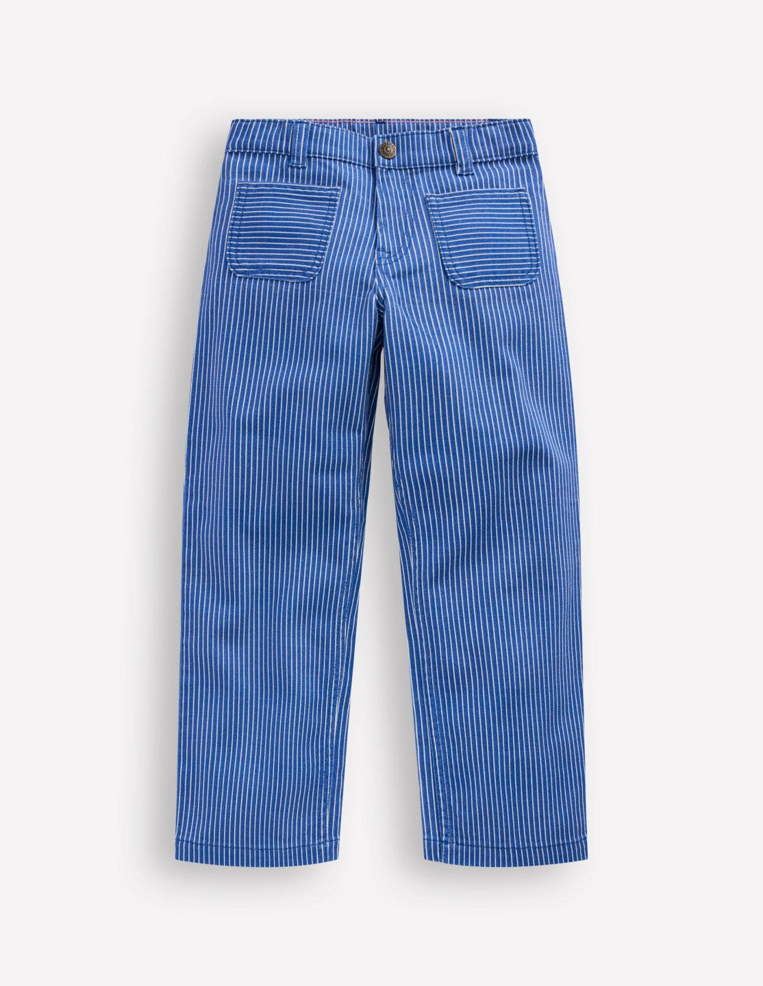 Patch Pocket Straight Jeans-Blue and Ivory Ticking Stripe / Boden us