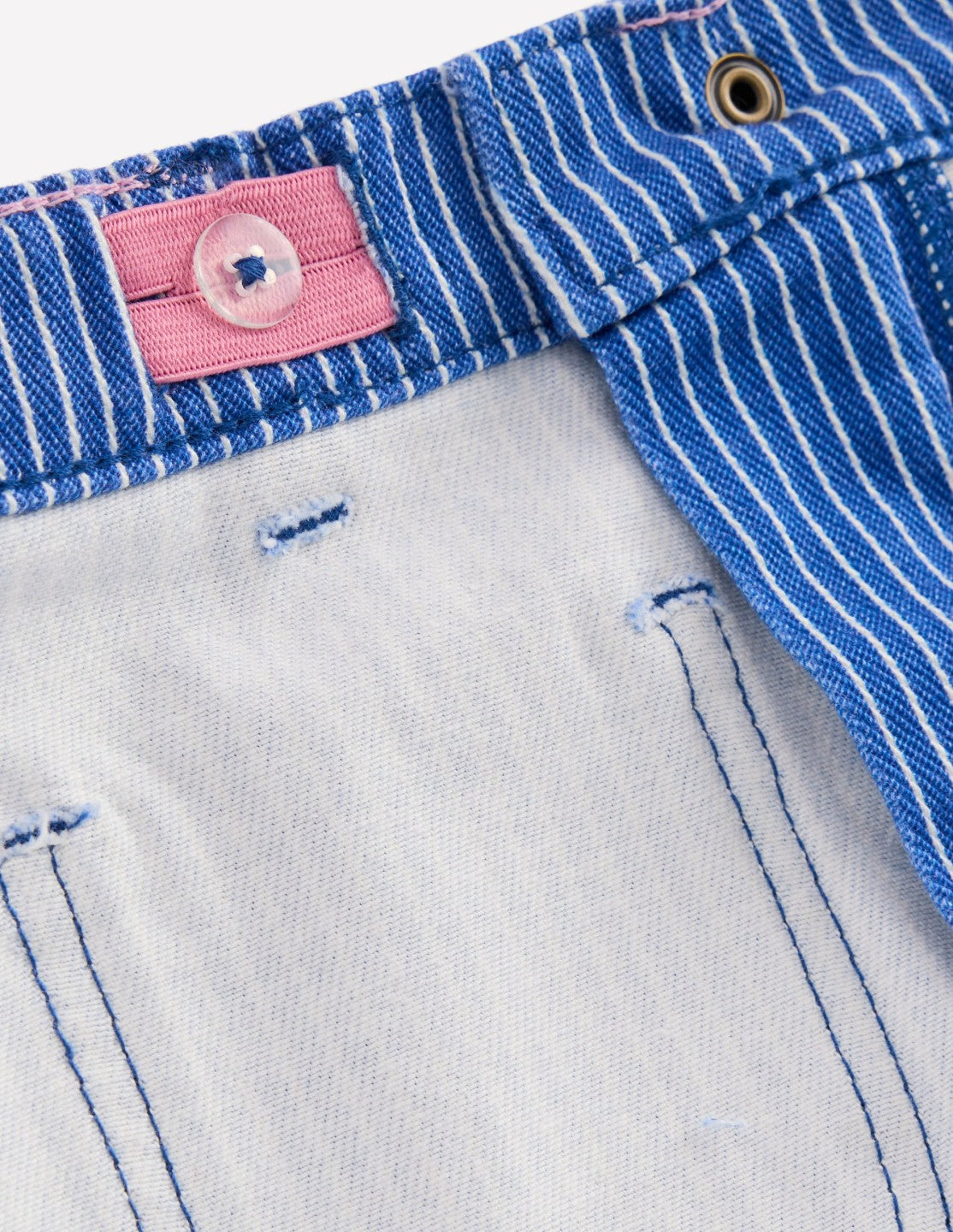 Patch Pocket Straight Jeans-Blue and Ivory Ticking Stripe / Boden us