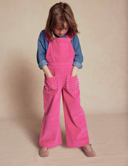 Frill Overalls-Raspberry Pink / Boden Outlet