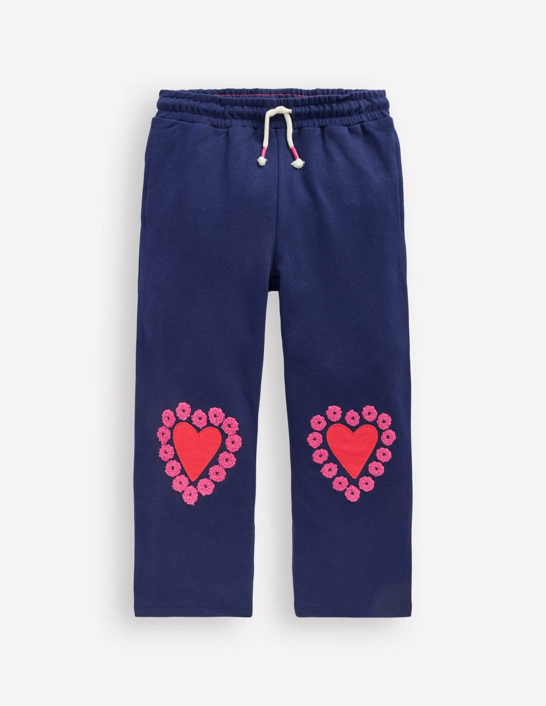 Bobbie Appliqué Sweatpants-College Navy Hearts / Boden On sale