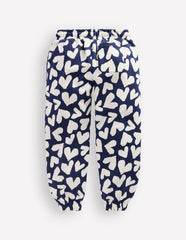 Printed Cosy Sweatpants-Navy Hearts / Boden Online