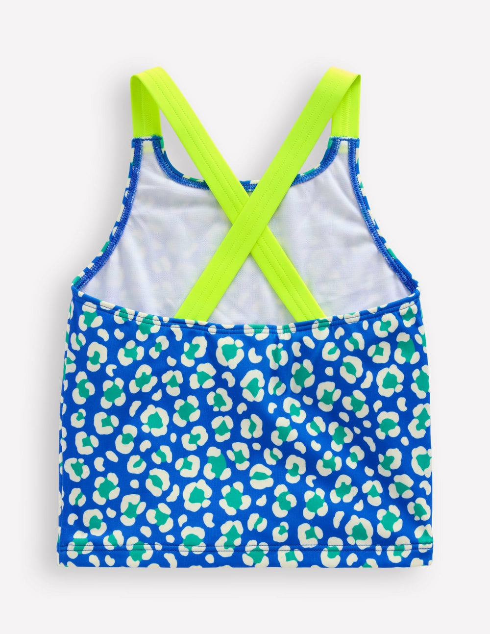 Cross-back Tankini Top-Aquamarine Leopard / Boden us