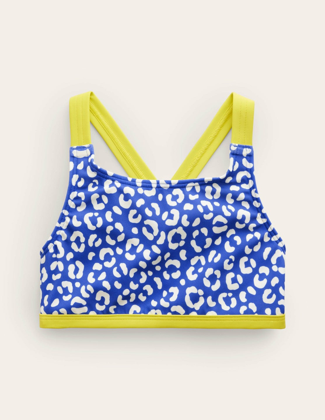 Cross Back Bikini Top-Blue Leopard / Boden Outlet