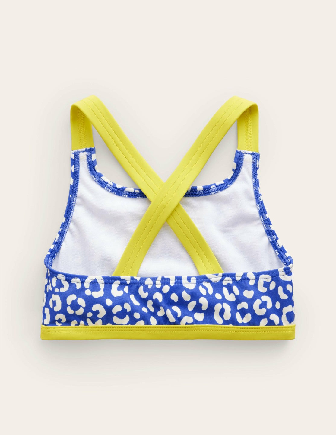 Cross Back Bikini Top-Blue Leopard / Boden Outlet