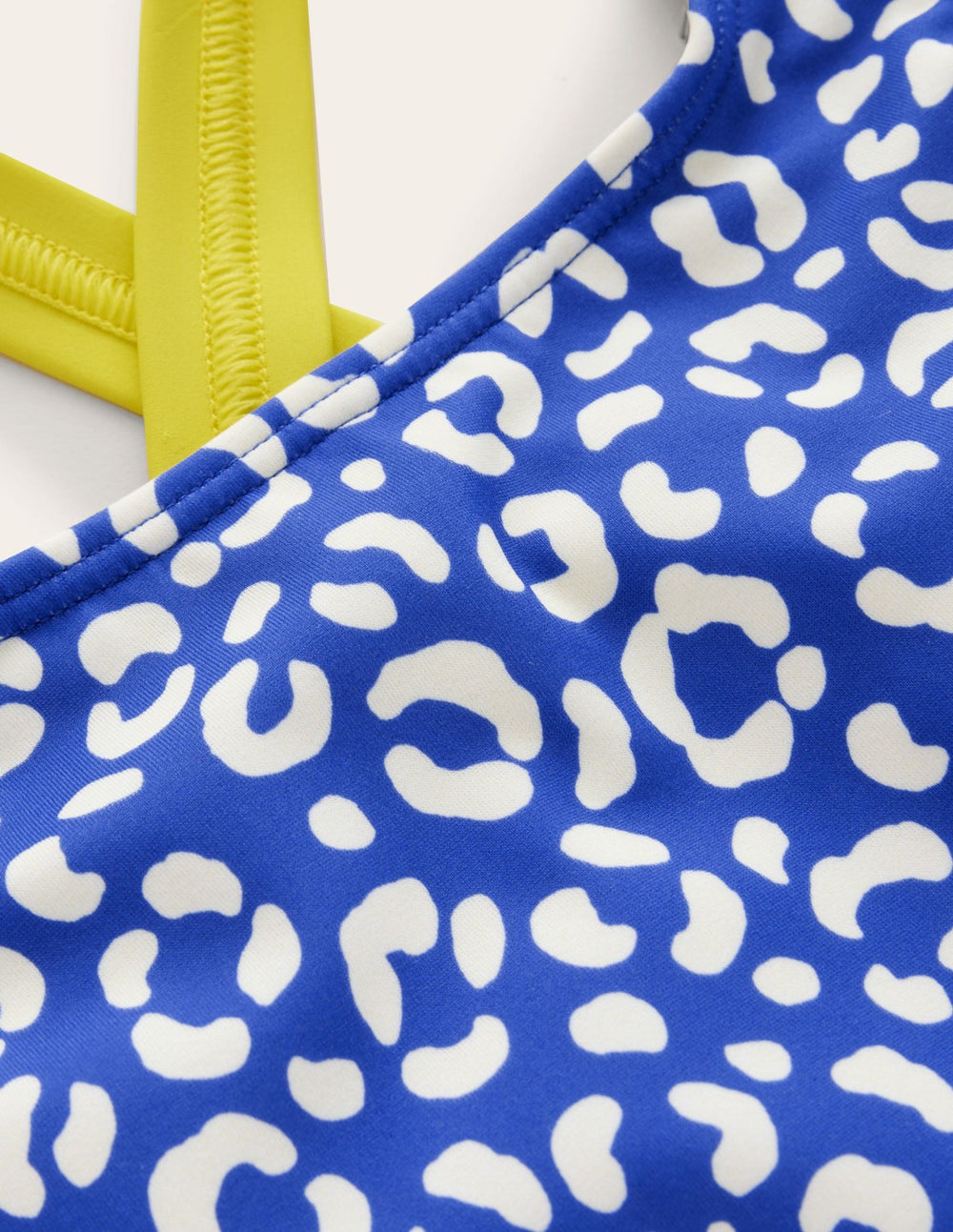 Cross Back Bikini Top-Blue Leopard / Boden Outlet