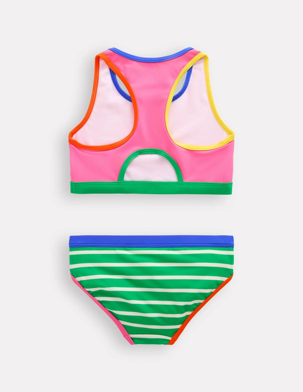Racerback Bikini-Flamingo Pink/Pea Green Stripe / Boden us