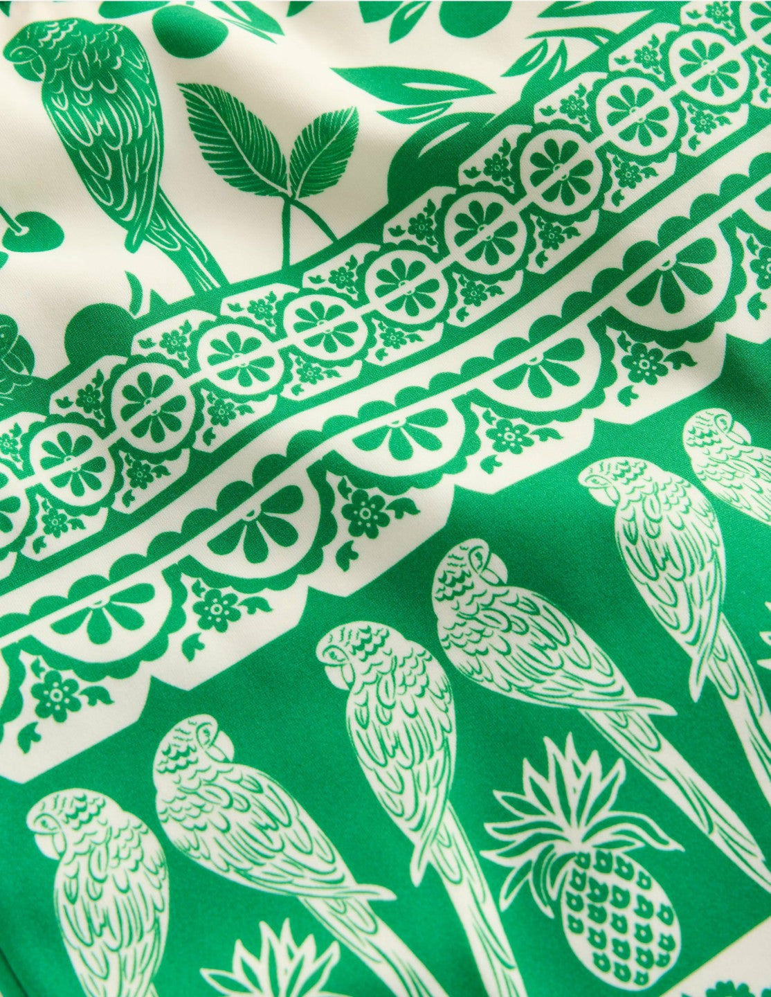 Cross-back Tankini Top-Rich Emerald Parrot Palm / Boden