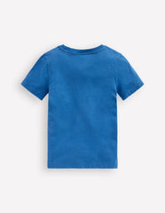 Short Sleeve Fun Appliqué Tee-Bluejay Shark / Boden Sale