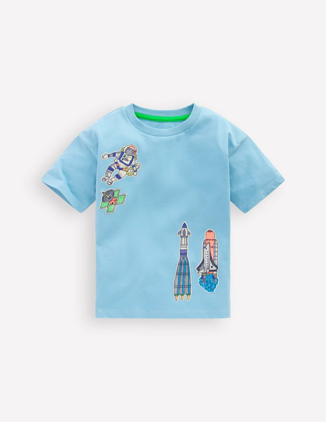 Short Sleeve Badge T-shirt-GLACIER LAKE Outer Space / Boden Online