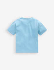 Short Sleeve Badge T-shirt-GLACIER LAKE Outer Space / Boden Online
