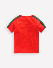 Rainbow Raglan T-shirt-VERMILLION ORANGE / Boden Outlet