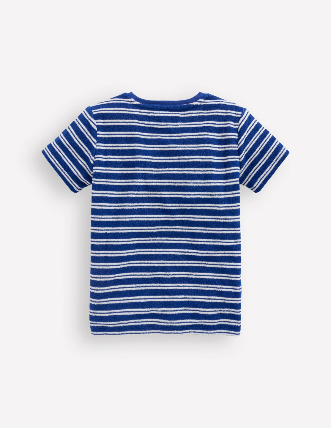 Short Sleeve Towelling T-shirt-Sapphire Blue/Ivory / Boden Discount