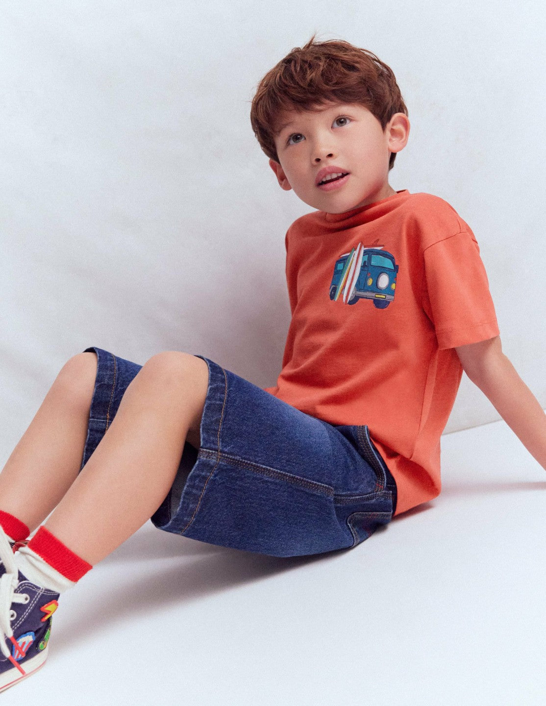 Front & Back Graphic T-shirt-Burnt Sienna Camper Van / Boden On sale