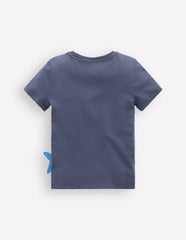 Zip Applique T-shirt-Robot Blue Hammerhead Shark / Boden us