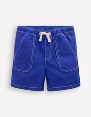 Pull-On Cotton Shorts-Bright Blue / Boden Discount