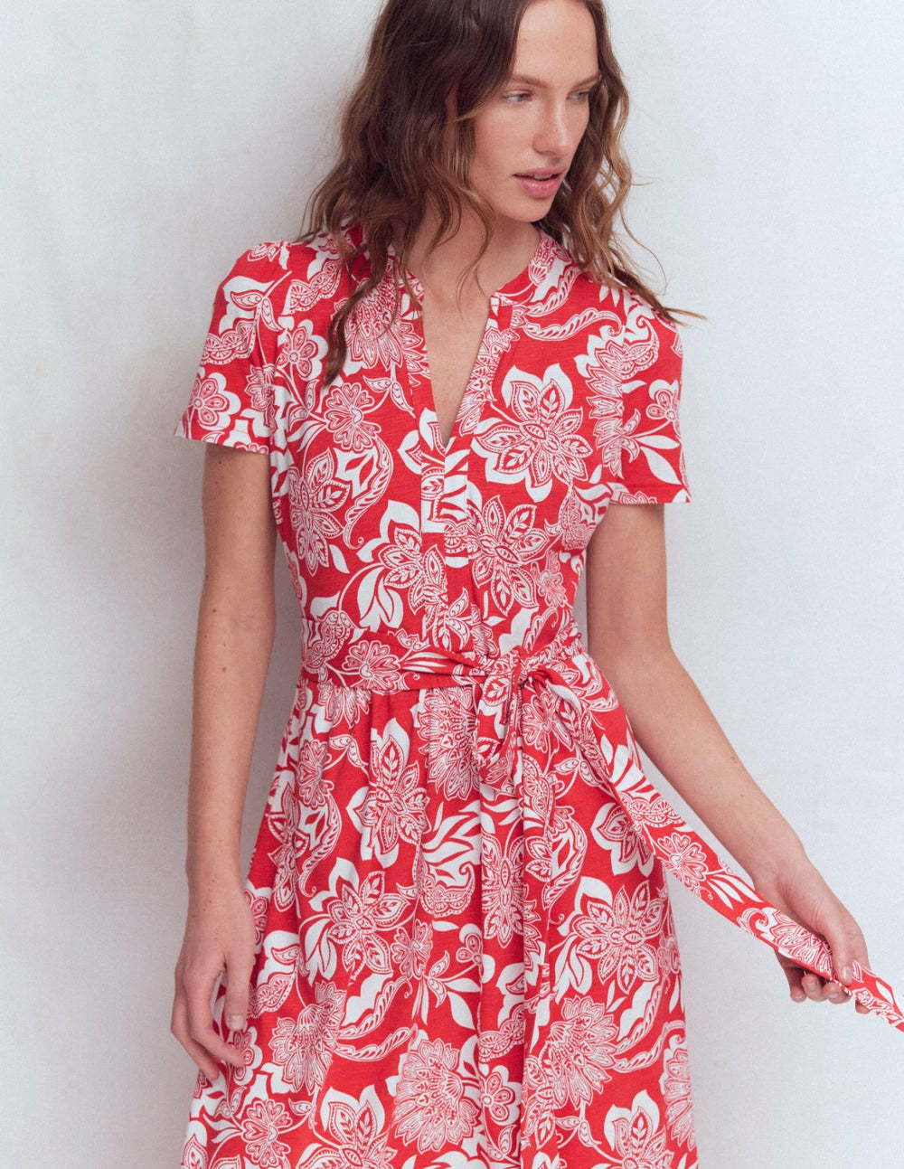 Naomi Jersey Midi Dress-Blood Orange, Elegant Blossom / Boden Discount