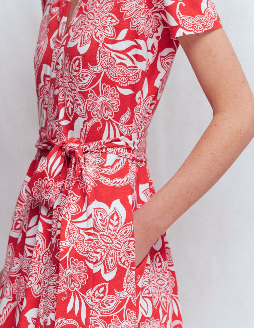Naomi Jersey Midi Dress-Blood Orange, Elegant Blossom / Boden Discount