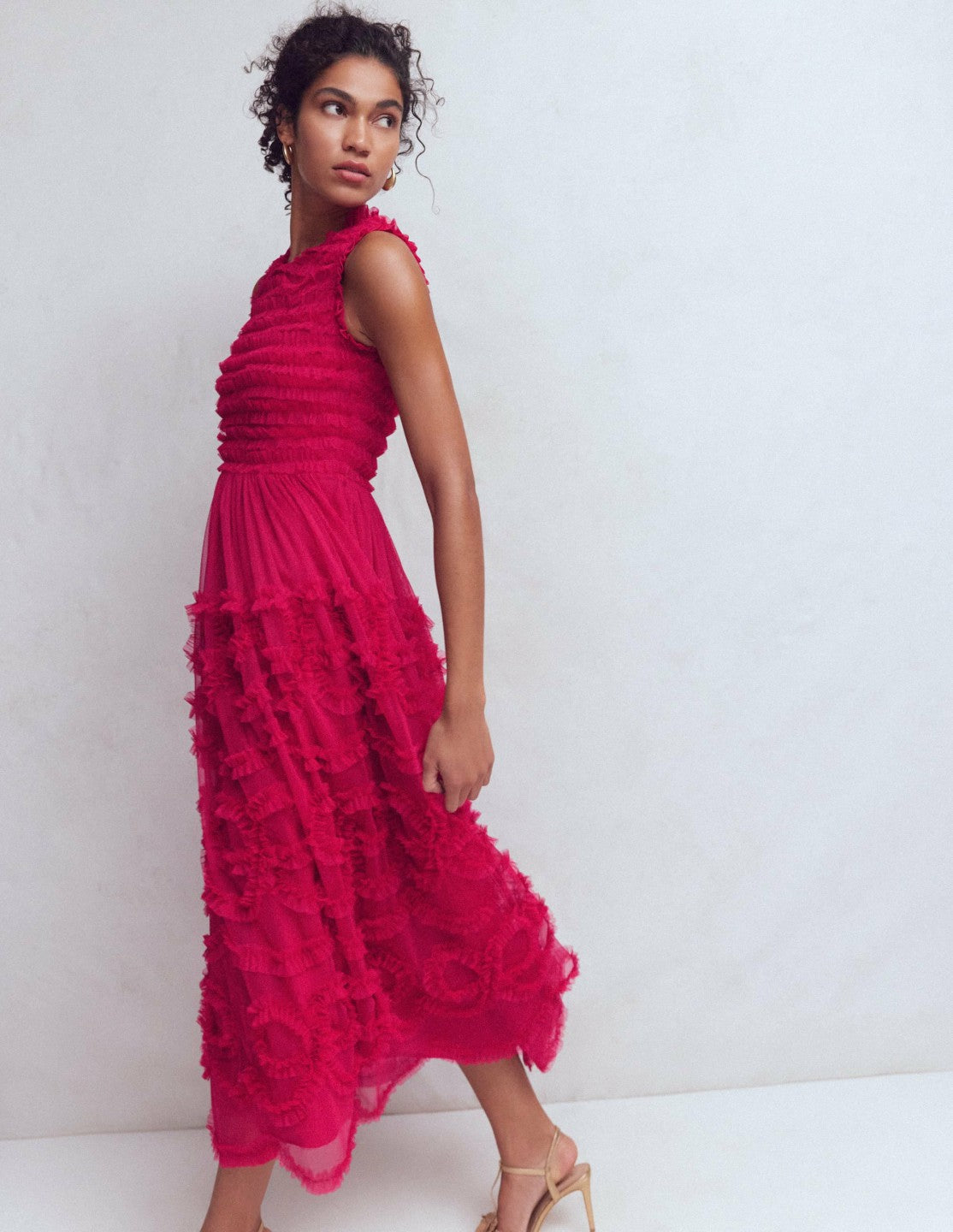 Tulle Bow Party Dress-Vibrant Pink / Boden Online