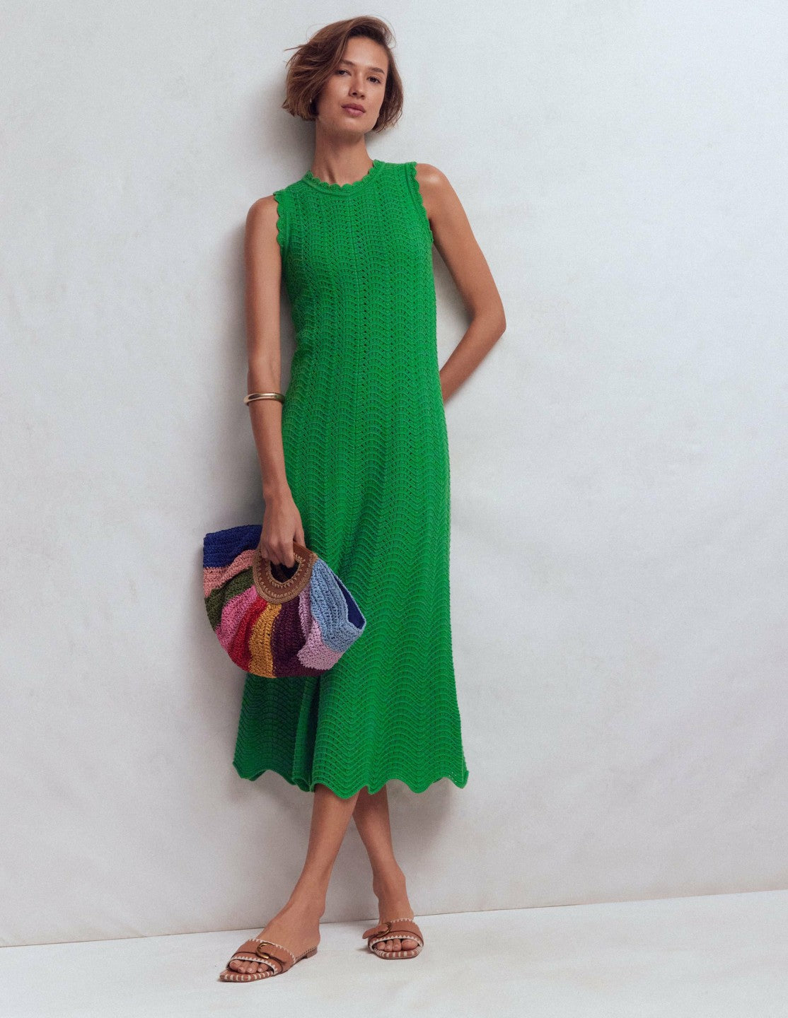 Stella Maxi Crochet Dress-Shamrock Green / Boden Outlet