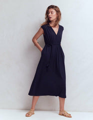 Heidi Ruched Rope Jersey Dress-Navy / Boden Discount