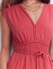 Heidi Ruched Rope Jersey Dress-Winter Blush / Boden Online