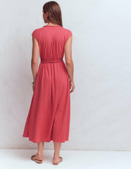 Heidi Ruched Rope Jersey Dress-Winter Blush / Boden Online