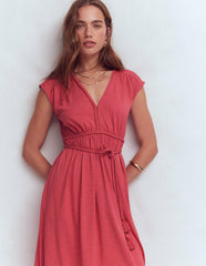 Heidi Ruched Rope Jersey Dress-Winter Blush / Boden Online
