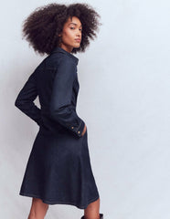 Flippy Denim Shirt Dress-Indigo Denim / Boden Discount