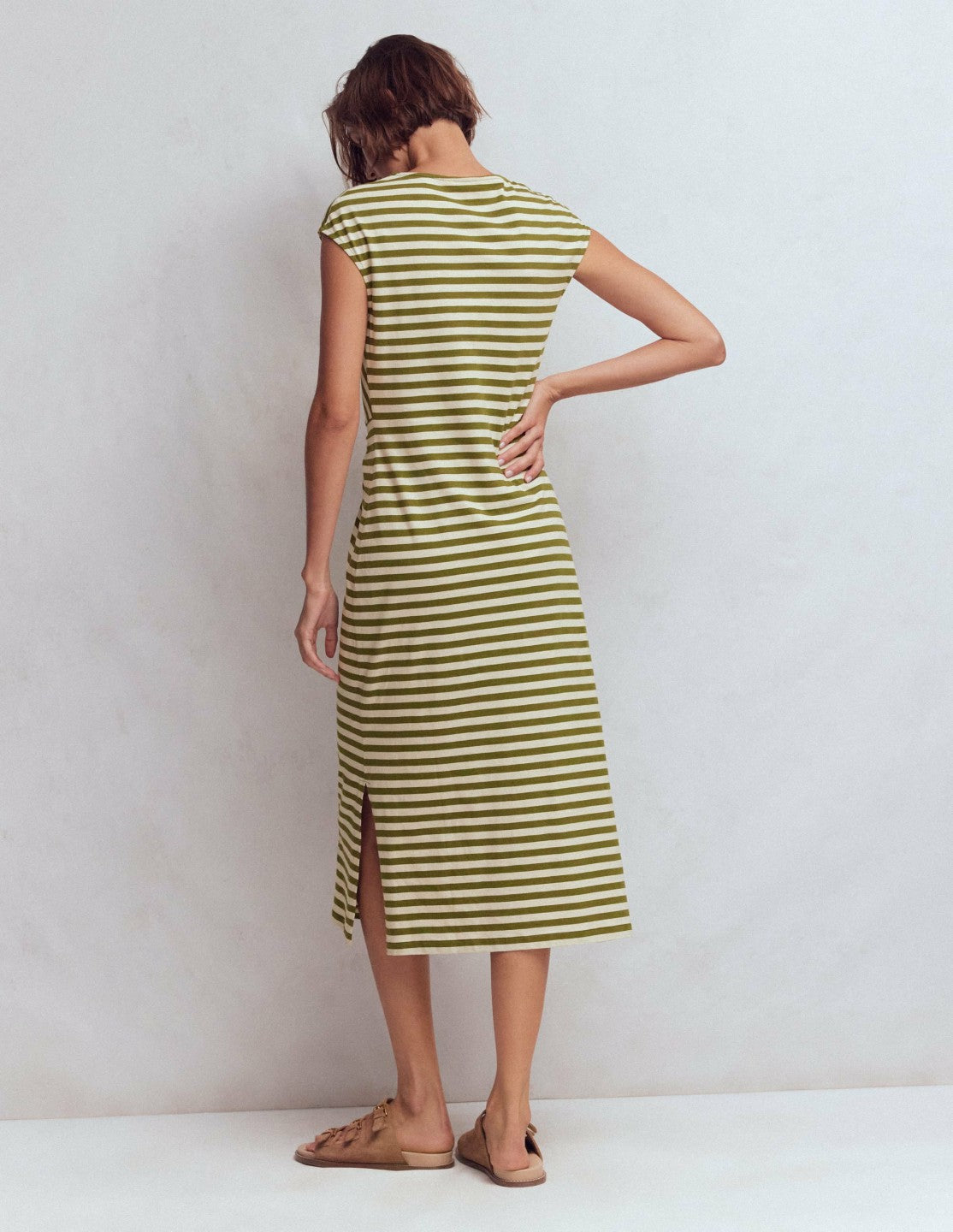 Delilah Twist Midi Dress-Stripe / Boden Sale