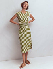 Delilah Twist Midi Dress-Stripe / Boden Sale
