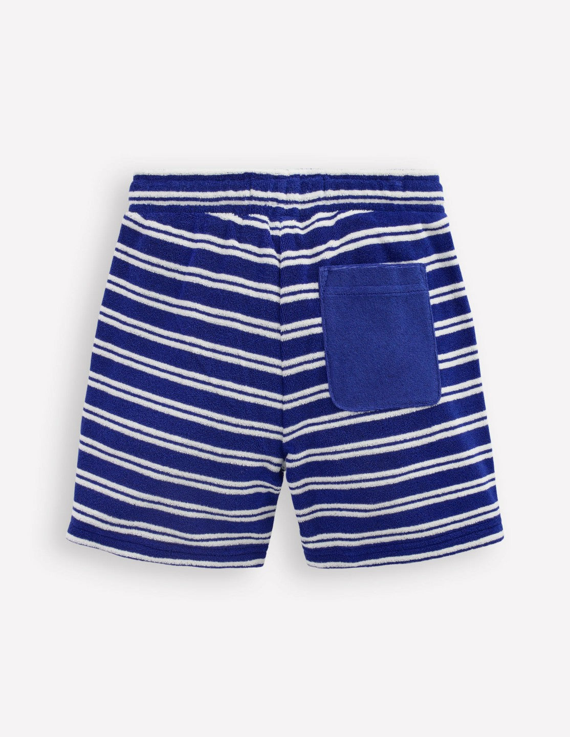 Towelling Shorts-Sapphire Blue and Ivory / Boden Outlet