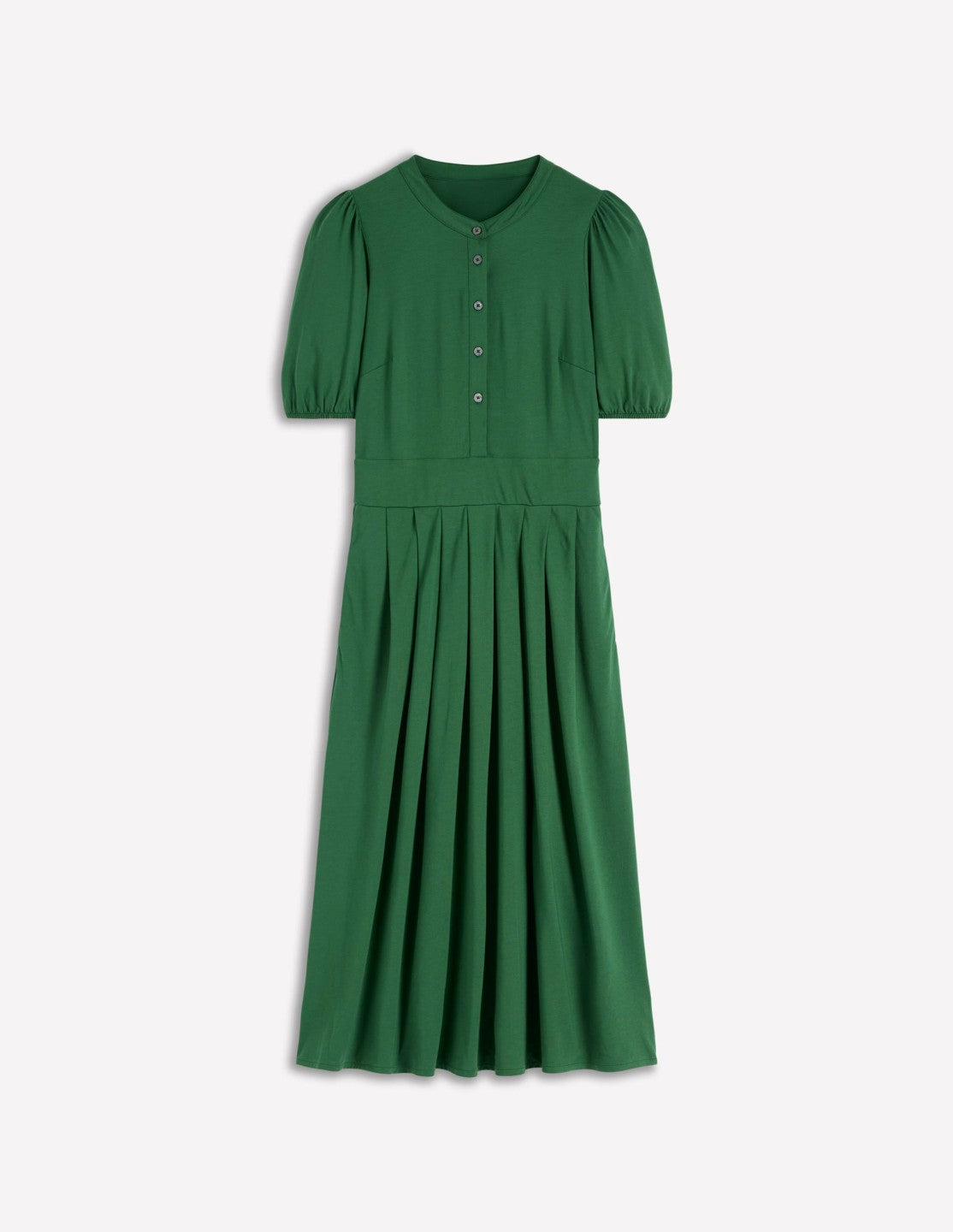 Amber Pleat Jersey Midi Dress-Hunter Green / Boden Discount